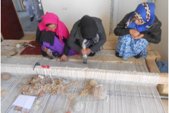Carpet Weaving Project beneficiaries during work 2